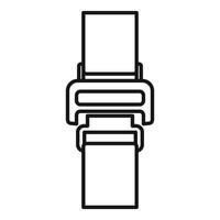 Safety belt buckle fastened securing from danger icon vector