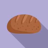 Freshly baked loaf of bread casting a long shadow vector