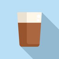 Glass of beer with foam on a blue background vector