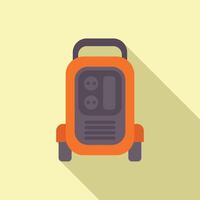 Portable power generator providing electricity during power outage vector