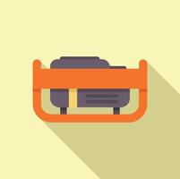 Portable generator providing power during power outage vector