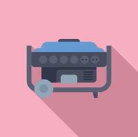 Portable generator providing electricity during power outage vector