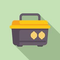 Portable generator providing electricity during power outage vector