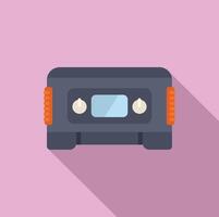 Audio cassette tape player device listening music entertainment icon vector