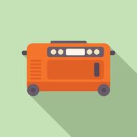 Portable generator supplying electricity during power outage vector