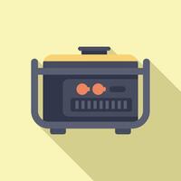 Portable generator providing power during power outage vector