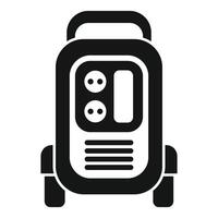 Portable power generator with two sockets and handle for easy transportation vector