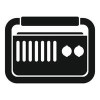 Portable radio receiver broadcasting audio waves vector