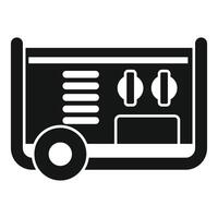 Portable generator providing backup power during outage vector