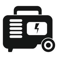 Portable generator providing emergency power during blackout vector