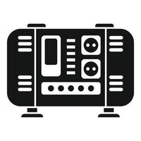 Portable power generator supplying electricity during power outage vector