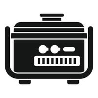 Portable power generator supplying electricity during power outage vector