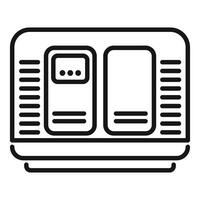 Portable generator providing electricity during power outage vector