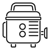Portable power generator providing electricity during power outage vector
