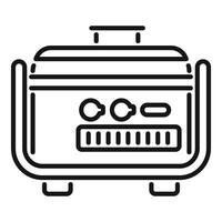 Portable power generator providing reliable electricity during power outage vector
