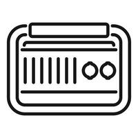 Radio receiver device playing music icon thin line vector