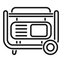 Portable power generator supplying electricity during power outage vector