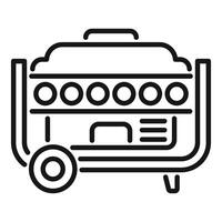 Portable generator providing power during emergency situation vector