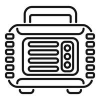 Portable radio receiver broadcasting music playing sound vector