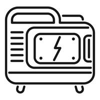Portable generator providing emergency power during blackout vector