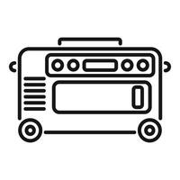 Portable power generator providing electricity during power outage vector