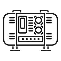Electric control panel with buttons and screen displaying important information vector