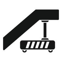 Mobile airport gangway connecting passengers to airplane vector