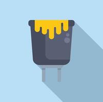 Electrical safety concept with a plug partially covered in liquid vector