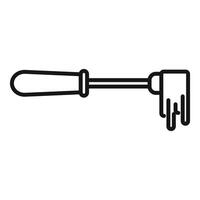 Blacksmith tool forging metal with handle icon vector