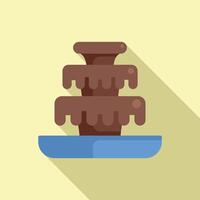 Chocolate fountain flowing on a special event vector