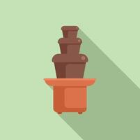 Chocolate fountain flowing on a stand vector
