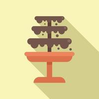 Chocolate fountain cascading on a table, sweet indulgence vector