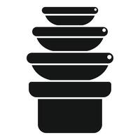 Stack of food storage containers with lids vector