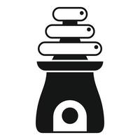 Stone cairn balancing on stand creating zen atmosphere vector