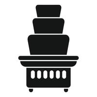 Chocolate fountain standing on four legs with empty tray vector
