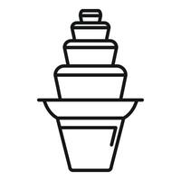 Plastic food container set with lids stacked on top of each other vector