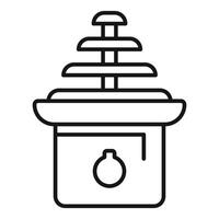 Chocolate fountain machine making dessert waterfall for party vector