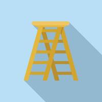 Folding ladder standing on blue background vector