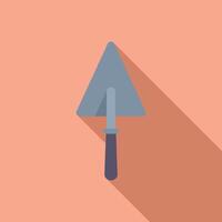 Flat lay construction concept with a trowel casting a long shadow vector