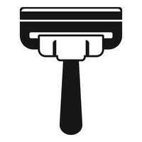 Plastic razor with double blades for shaving routine vector