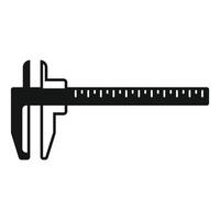 Caliper measuring tool icon showing length and width vector