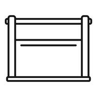 Simple bookcase icon representing organizing and storing books vector