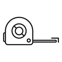 Measuring tape icon showing length measurement tool vector
