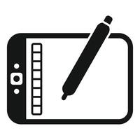 Digital artist using graphic tablet with stylus for creative work vector