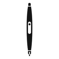 Electronic cigarette device with button for vaping icon vector