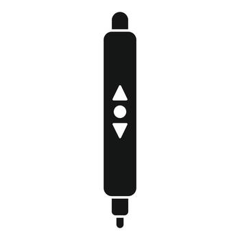 Electronic cigarette with buttons for increasing or decreasing power icon simple style vector