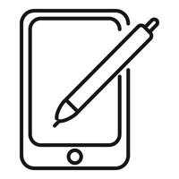 Digital artist is using stylus pen on a tablet, graphic design concept vector