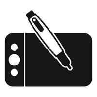 Graphic tablet with pen for digital drawing editing designing vector
