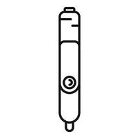 Electronic cigarette device with battery indicator line icon vector