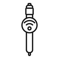 Electronic cigarette showing wifi signal icon on display vector